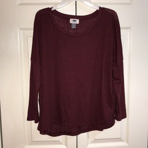 Maroon quarter sleeve shirt